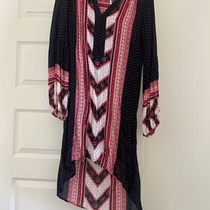 Free People Black and Red High Low Dress
